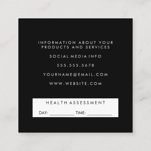 Kettle Bell Persoonlijke Trainersafspraak Afsprakenkaartje (Achterkant)