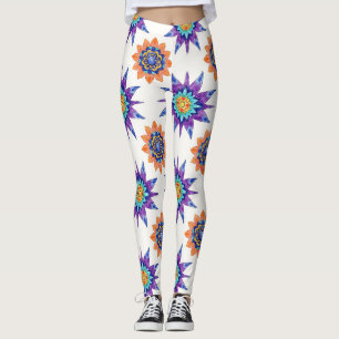 Kettle Bells Bloemrijke Mandala's Naadloos Patroon Leggings