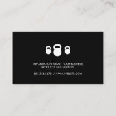 Kettle Bells Logo | gezondheidsfitness Visitekaartje (Achterkant)