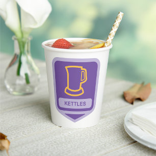 Kettle-pictogram Papieren Bekers