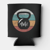  kettlebell aangepast monogram initiaal blikjeskoeler (Voorkant)