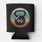  kettlebell aangepast monogram initiaal blikjeskoeler (Achterkant)