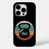 kettlebell aangepast monogram initiaal Case-Mate iPhone case (Achterkant)