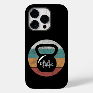  kettlebell aangepast monogram initiaal Case-Mate iPhone 14 pro hoesje