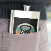  kettlebell aangepast monogram initiaal flacon (Voorbeeld)