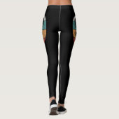 kettlebell aangepast monogram initiaal leggings (Achterkant)