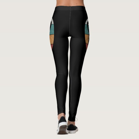 kettlebell aangepast monogram initiaal leggings (Achterkant)