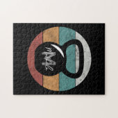 kettlebell aangepast monogram initiaal legpuzzel (Horizontaal)