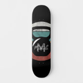  kettlebell aangepast monogram initiaal skateboard (Voorkant)