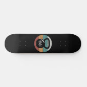  kettlebell aangepast monogram initiaal skateboard (Horizontaal)