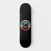  kettlebell aangepast monogram initiaal skateboard (Voorkant)