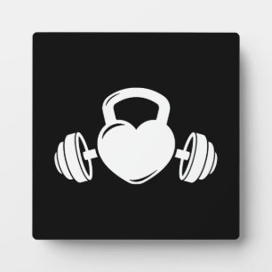 Kettlebell Barbell Love - Gym Workout Motivatie Fotoplaat