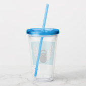 Kettlebell Hemel Acryl Drinkbeker (Achterkant)
