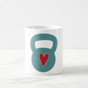 Kettlebell met hart koffiemok