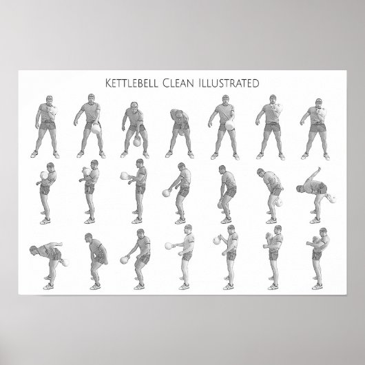 Kettlebell One Arm Clean Poster (Voorkant)