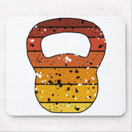 Kettlebell  Retro Verhard Sinaasappel Muismat