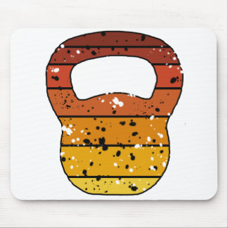 Kettlebell Retro Verhard Sinaasappel Muismat