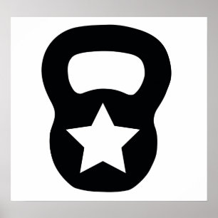Kettlebell Star Poster