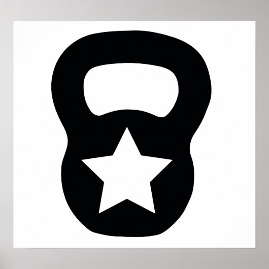 Kettlebell Star Poster (Voorkant)