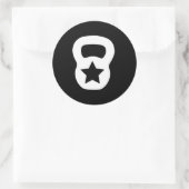 Kettlebell Star Ronde Sticker (Tas)