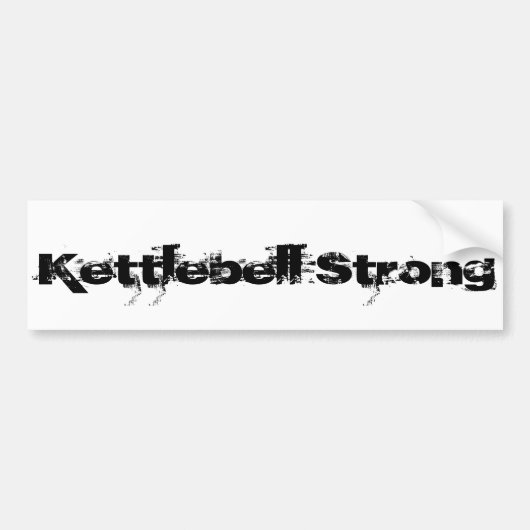 Kettlebell Sterke Bumpersticker (Voorkant)