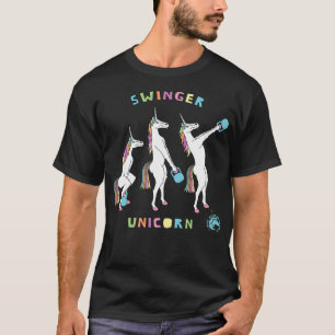 Kettlebell Swinger Unicorn corona job T-shirt