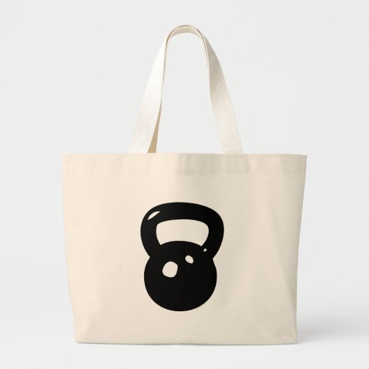 Kettlebell Workout Grote Tote Bag (Voorkant)