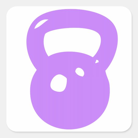 Kettlebell Workout Vierkante Sticker (Voorkant)