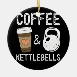 Kettlebells Coffee HIIT Fitness Workout Gym Keramisch Ornament