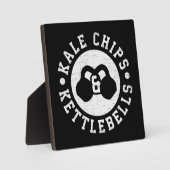 Kettlebells en boerenkoolchips - Funny Novelty Wor Fotoplaat (Voorkant)