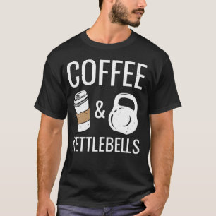 Kettlebells en koffie Funny HIIT Fitness Workout G T-shirt