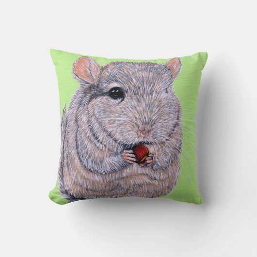 Keuffer Nibbling Chinchilla Painting Kussen (Voorkant)