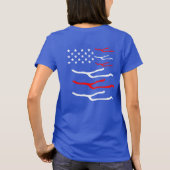 Keuka Lake 4th of Juli T-Shirt Womens (Achterkant)