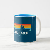 Keuka Lake New York Canoe Tweekleurige Koffiemok (Voorkant rechts)