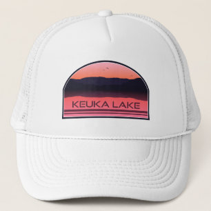 Keuka Lake New York Red Sunrise Trucker Pet