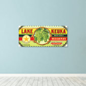 Keuka Niagara graaflabel 2 Canvas Afdruk (Insitu (Houten vloer))