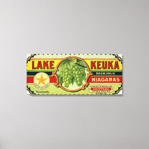 Keuka Niagara graaflabel 2 Canvas Afdruk