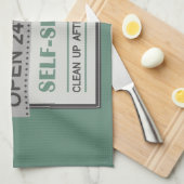 Keuken - aangepaste naam - handdoek (Quarter Fold)