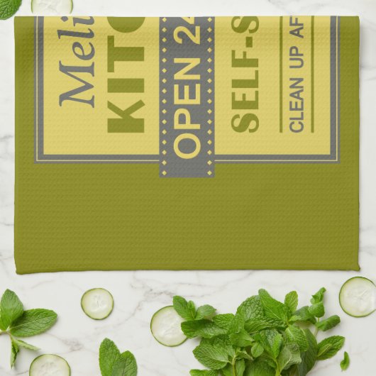 Keuken - aangepaste naam - handdoek (Gevouwen)