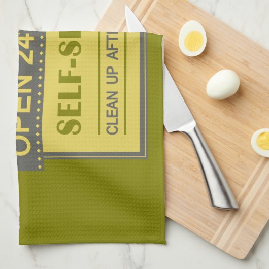 Keuken - aangepaste naam - handdoek (Quarter Fold)