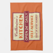 Keuken - aangepaste naam - handdoek (Verticaal)