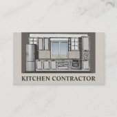 Keuken Aannemer Cabinetry Carperntry Bruine Kaart Visitekaartje (Voorkant)