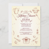  keuken bruids doucheuitnodiging kaart (Voorkant)