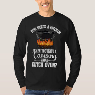 Keuken Buiten Kampeerkeuken Koken Dutch Oven Grapp T-shirt