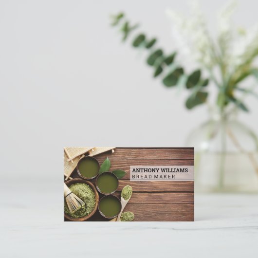 Keuken | Chef | Hout | gereedschap Visitekaartje (Staand voorkant)