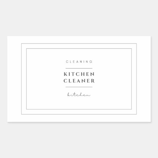 Keuken Cleaner Label Stickers (Voorkant)
