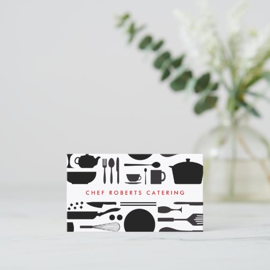 Keuken Collage Zwart/Wit Visitekaartje (Staand voorkant)