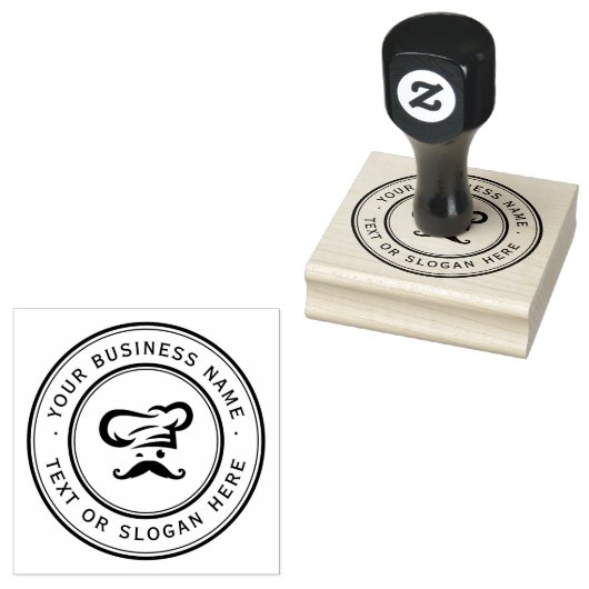 KEUKEN Custom Business Logo Groot Rubberstempel (Gestempeld)