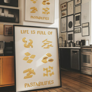 Keuken Decor Grappige Pasta Muurkunst Poster