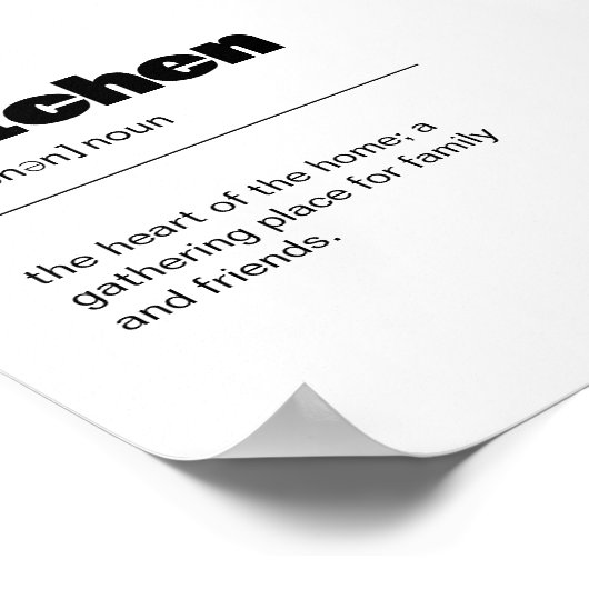 Keuken Definitie Muur Art Print (Hoek)